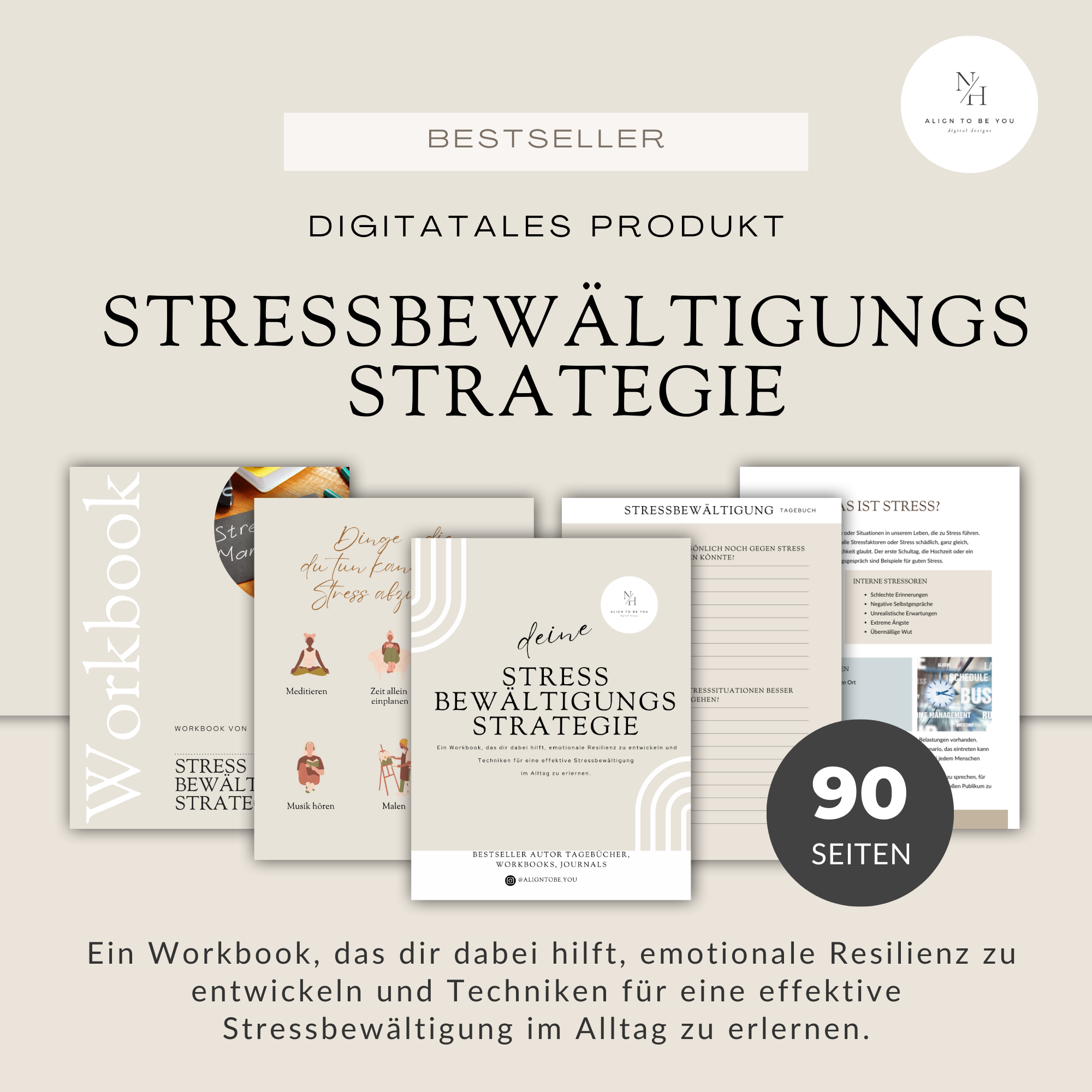 Stressbewältigungsstrategie: Ein Workbook, das dir dabei hilft, emotionale Resilienz zu entwickeln und Techniken für eine effektive Stressbewältigung  im Alltag zu erlernen