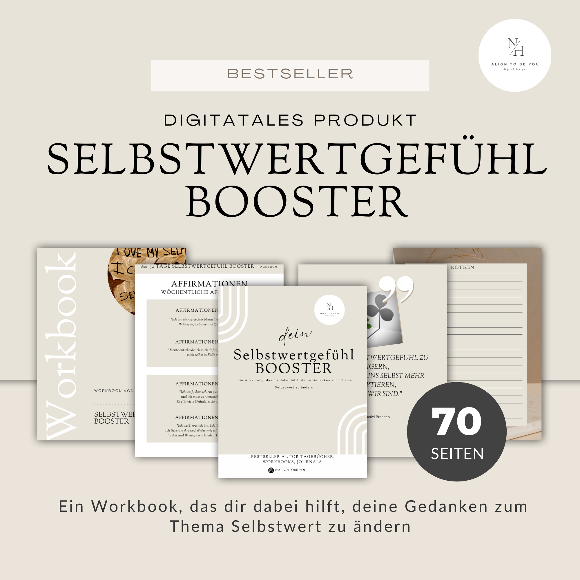 Selbstwertgefühl Booster: Ein Workbook & Tagebuch zur Stärkung deines Selbstwerts